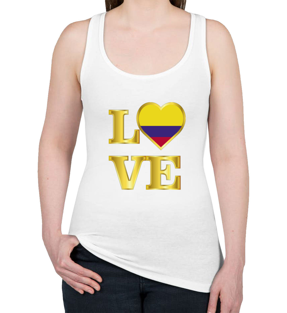 Colombia Love Women's Racerback Tank Top