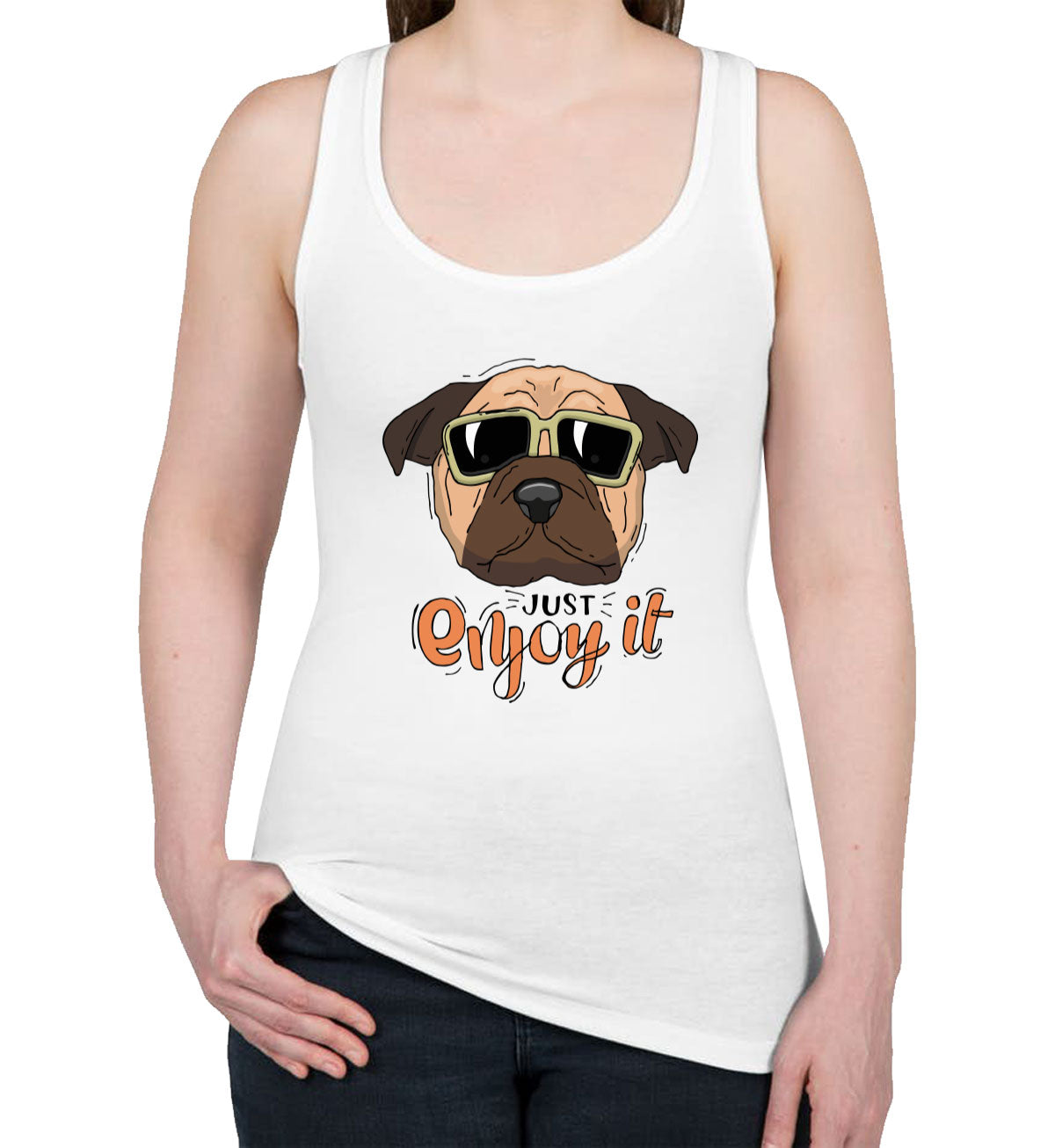 Cool Pug Women's Racerback Tank Top