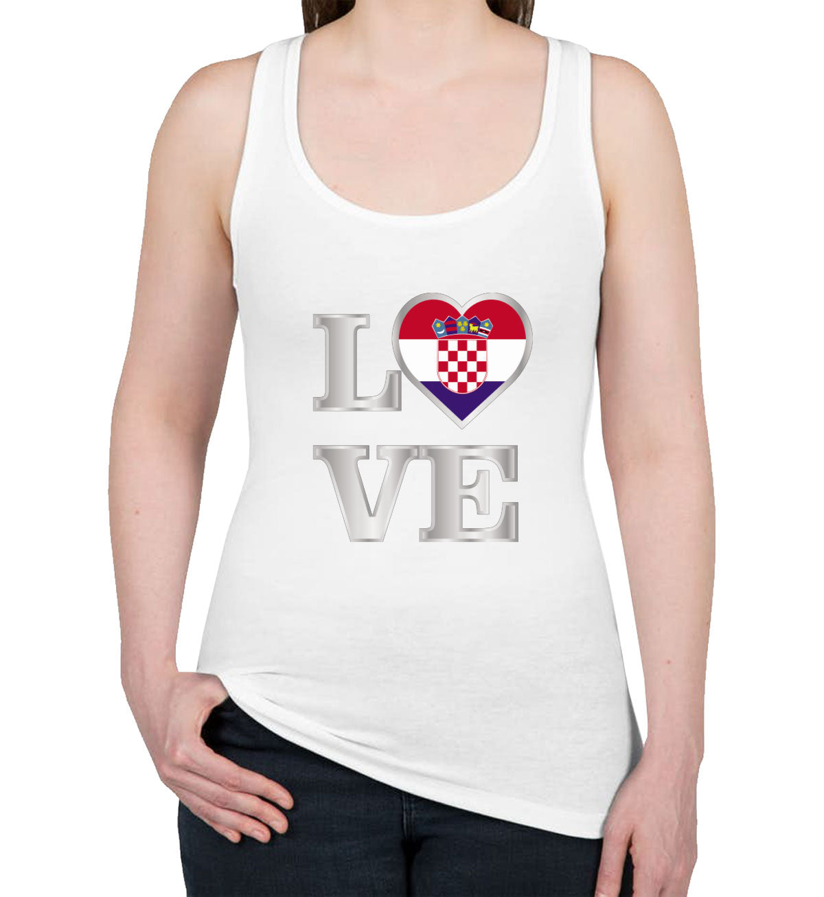 Croatia Love Women's Racerback Tank Top