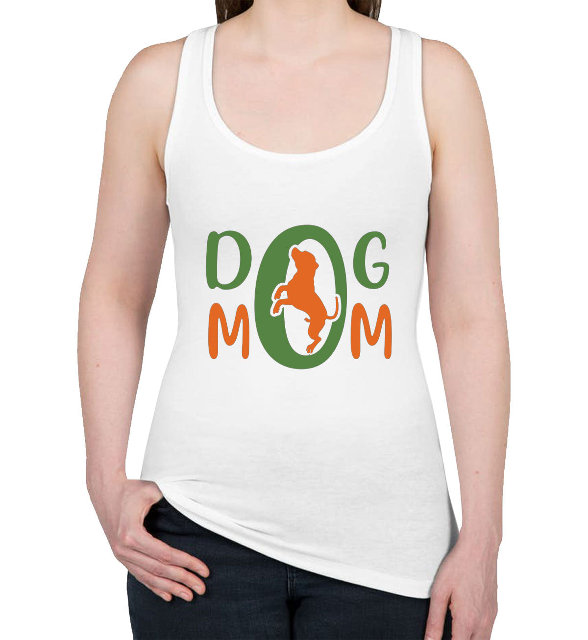 Dog Mom Dog Lover Women's Racerback Tank Top