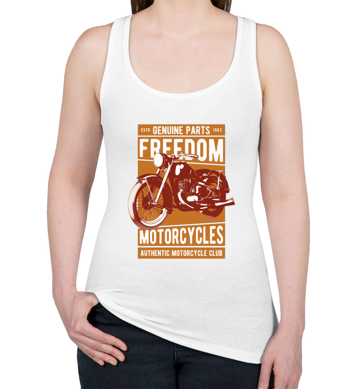 Freedom Motorcycles Women's Racerback Tank Top