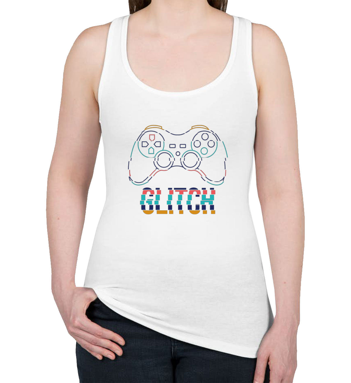 Game Glitch Women's Racerback Tank Top