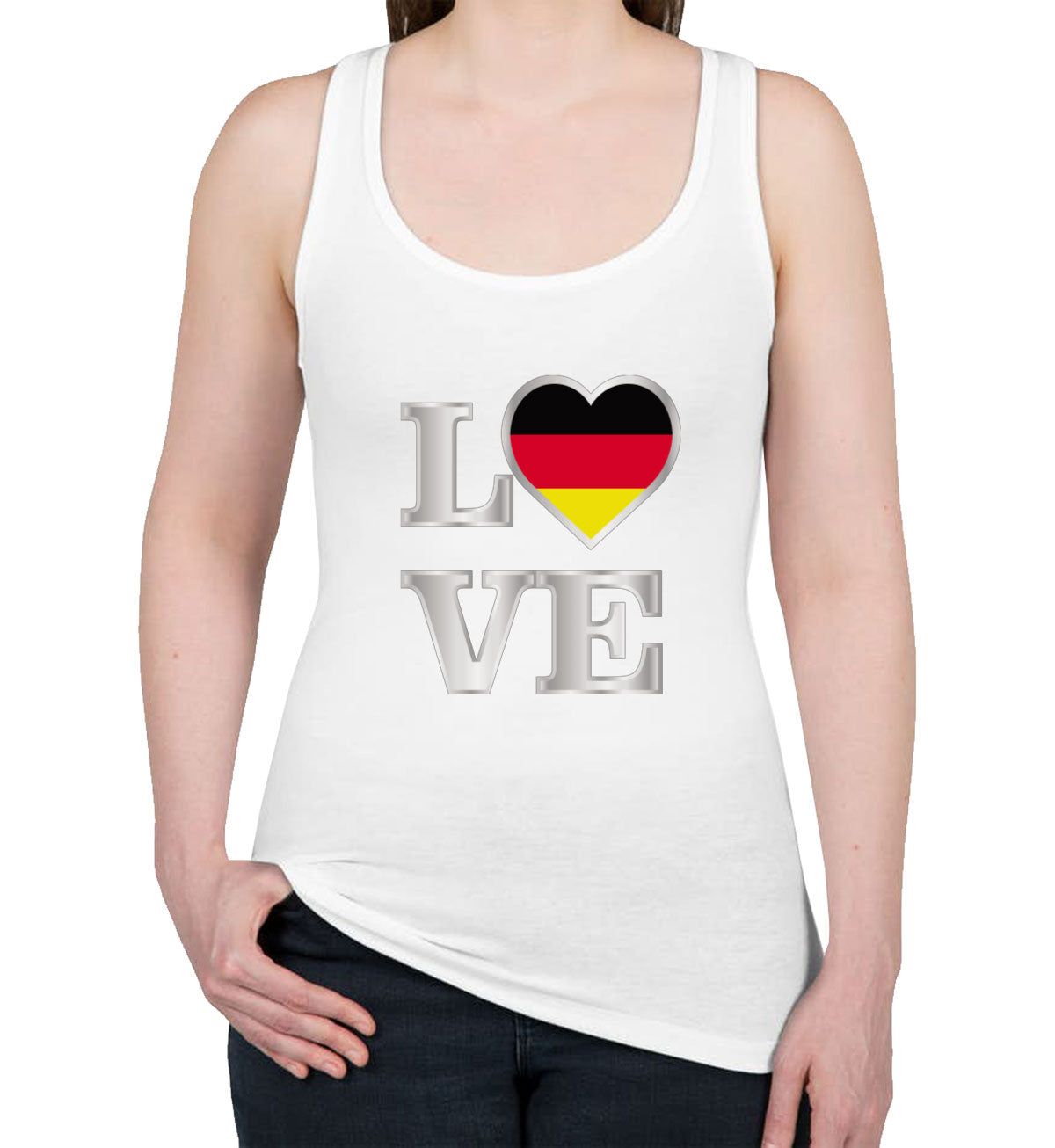 Germany Love Women's Racerback Tank Top