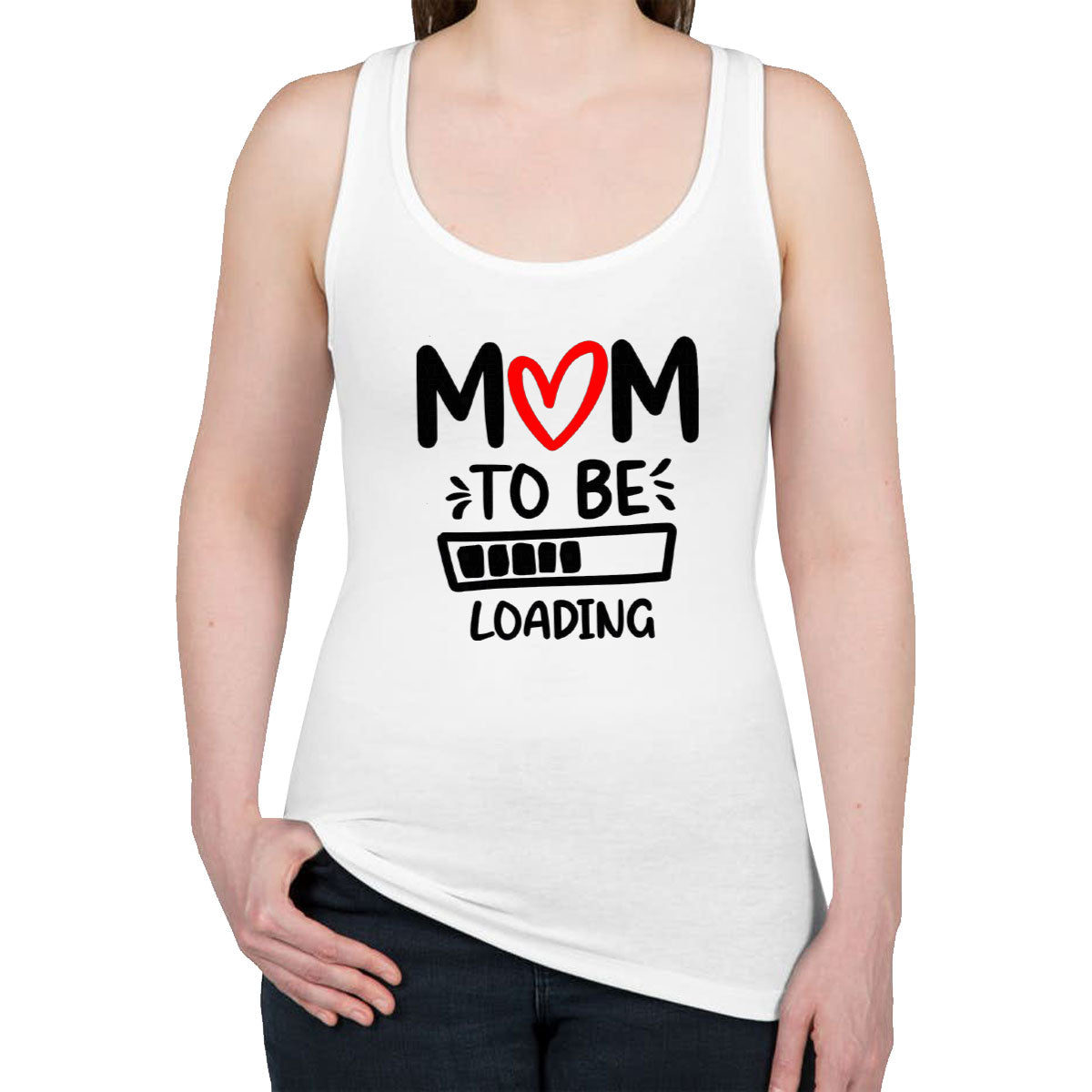 Mom To Be Loading Women's Racerback Tank Top