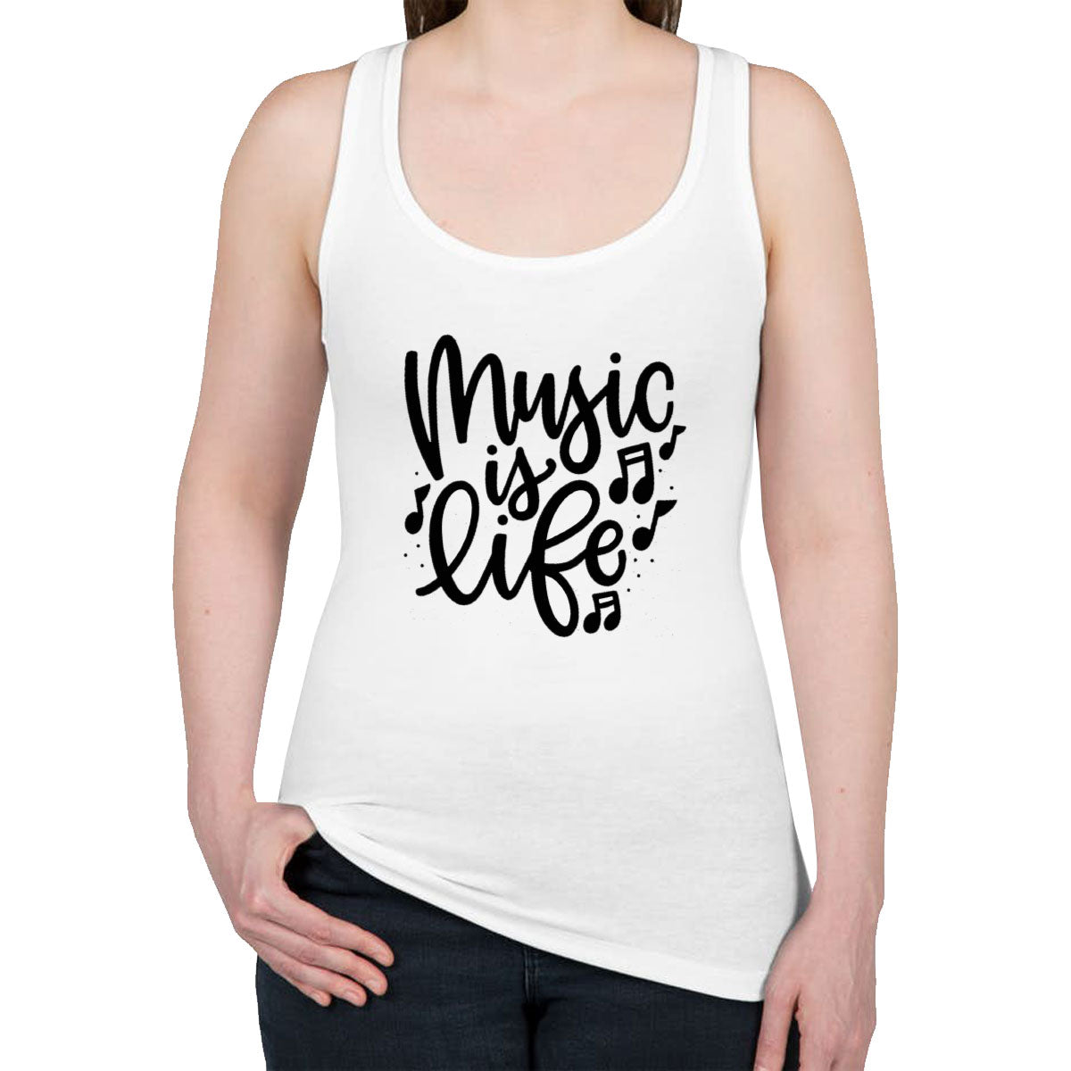 Music Is Life Women's Racerback Tank Top