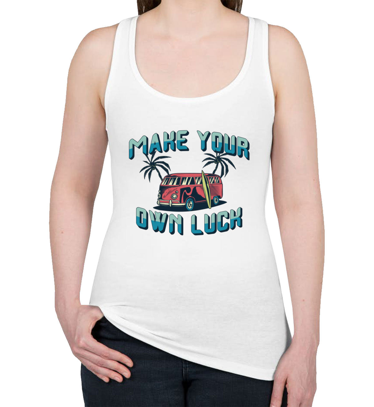 Make Your Own Luck Women's Racerback Tank Top