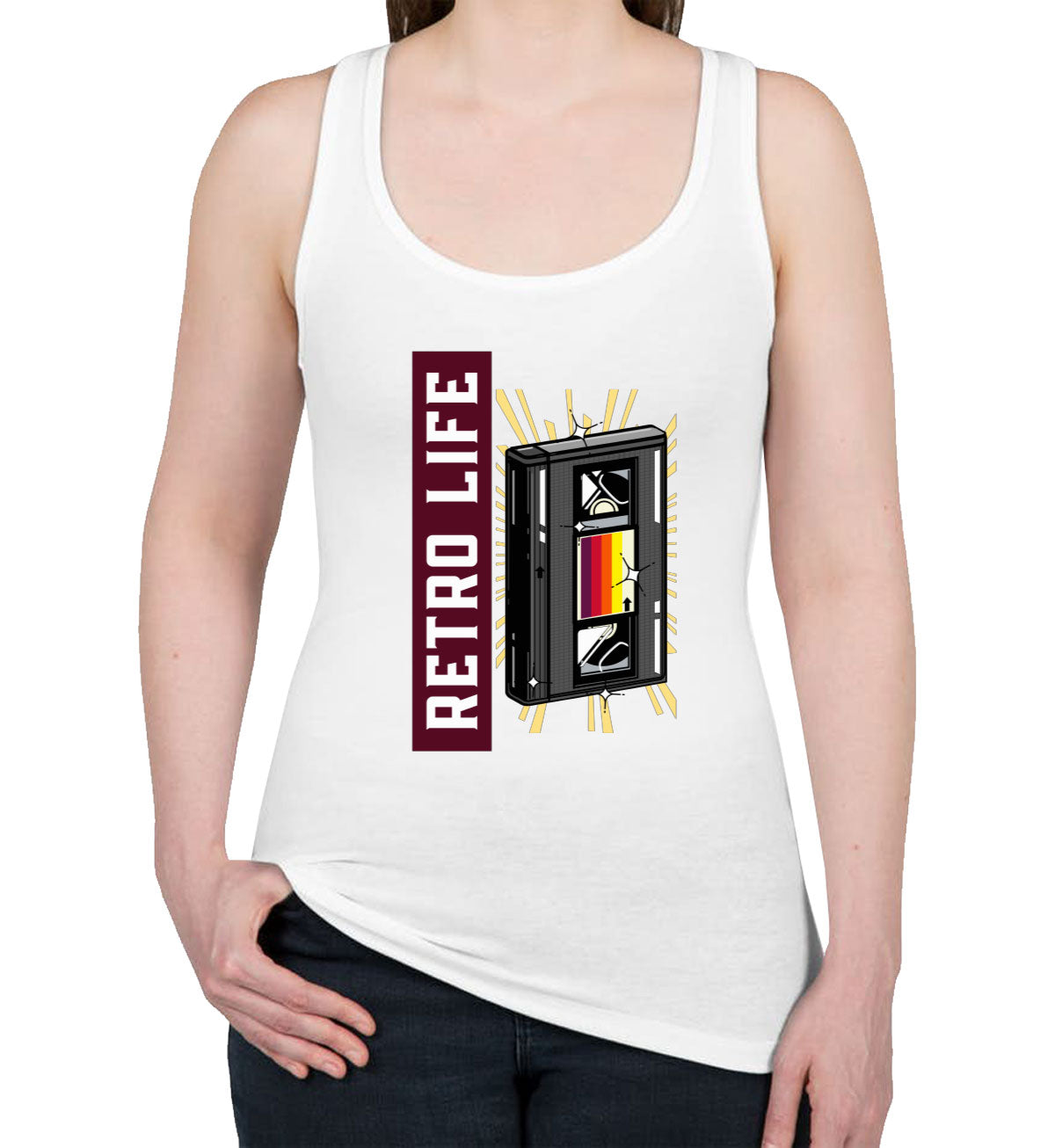 Retro Life Women's Racerback Tank Top