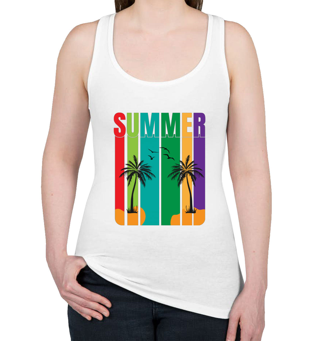 Retro Summer Women's Racerback Tank Top