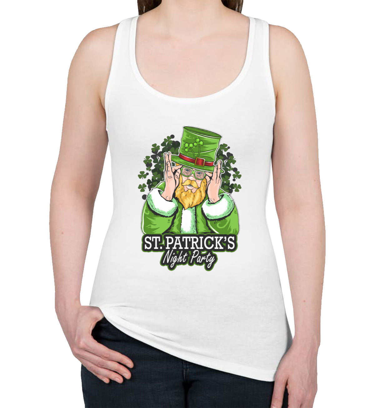 St. Patrick's Night Party Women's Racerback Tank Top