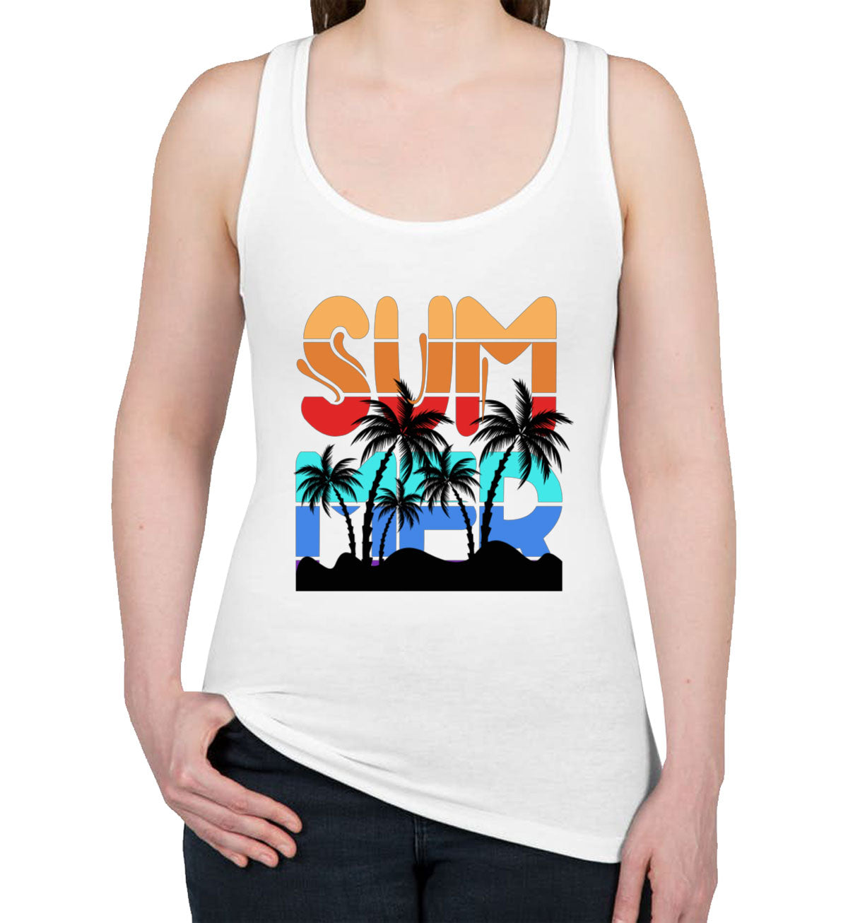 Summer Vibes Women's Racerback Tank Top