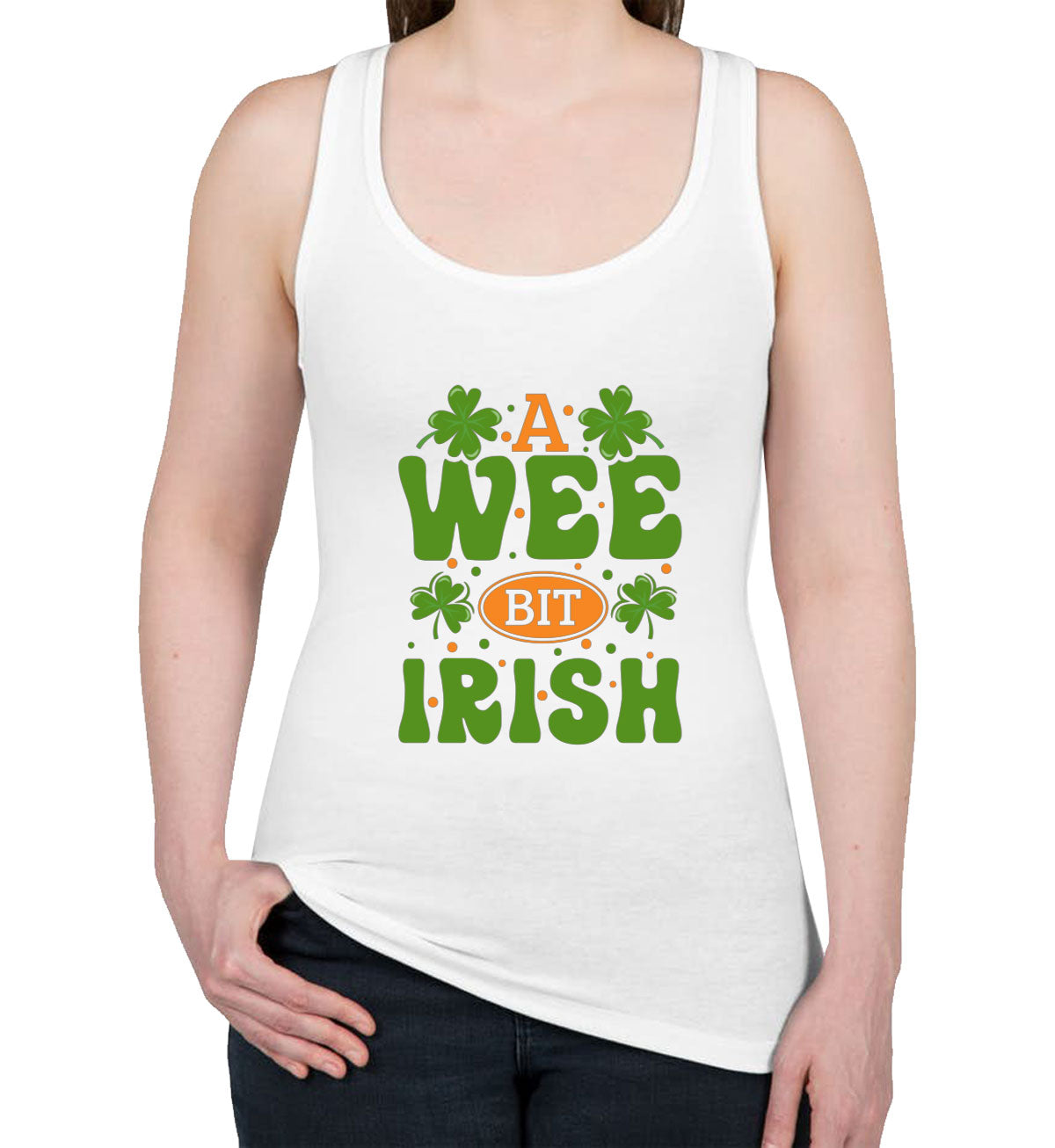 A Wee Bit Irish St. Patrick's Day Women's Racerback Tank Top