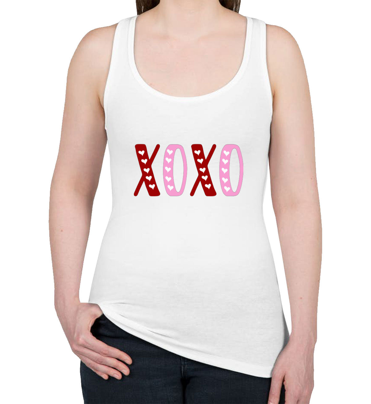 XOXO Love Valentine's Day Women's Racerback Tank Top