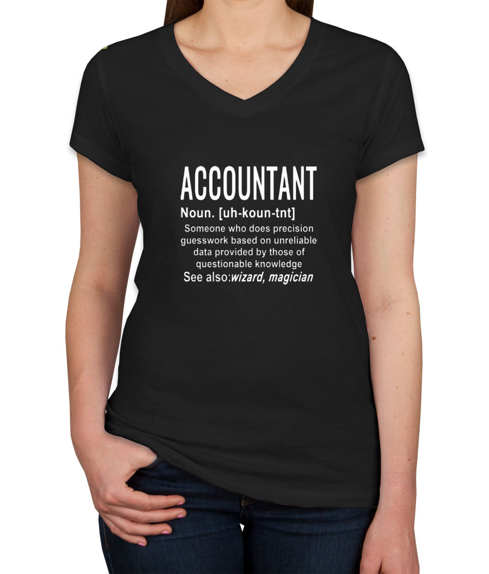 Accountant Definition Women's V Neck T-shirt