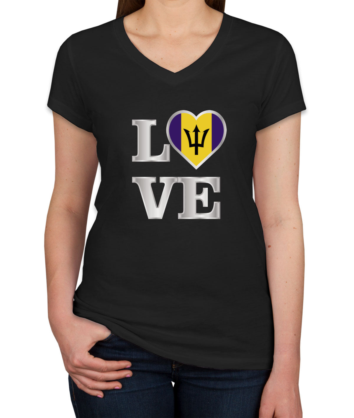 Barbados Love Women's V Neck T-shirt