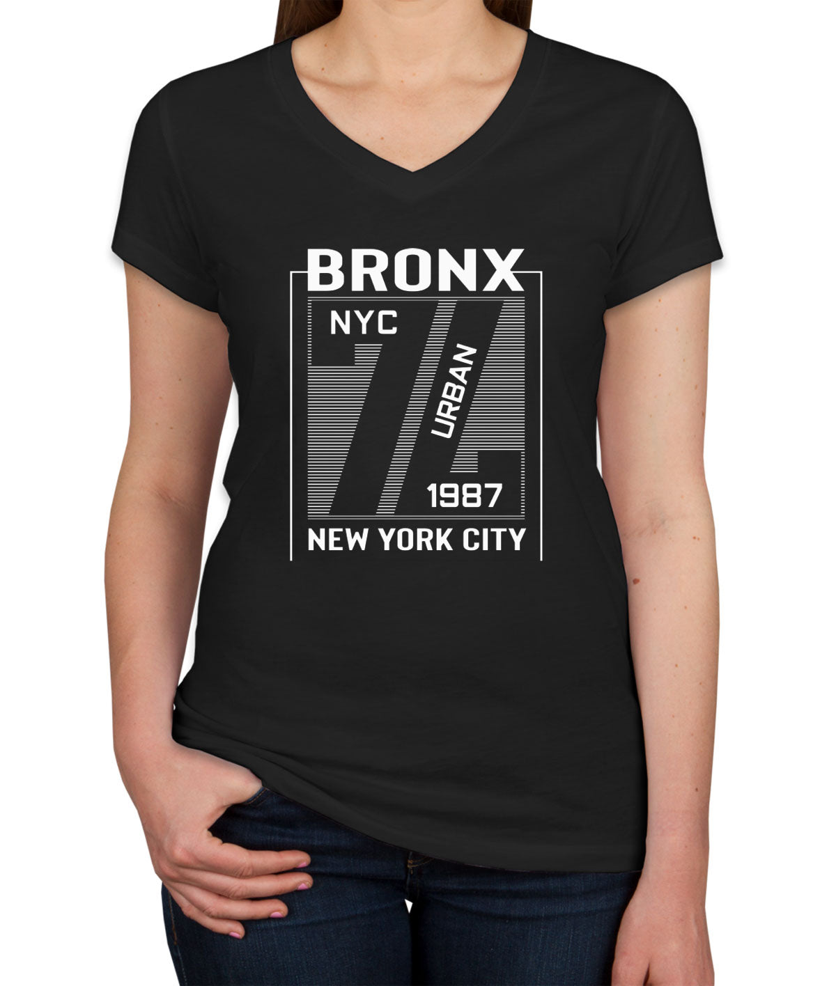 Bronx NYC Urban Women's V Neck T-shirt