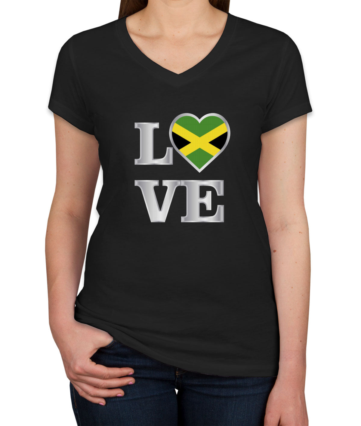 Jamaica Love Women's V Neck T-shirt