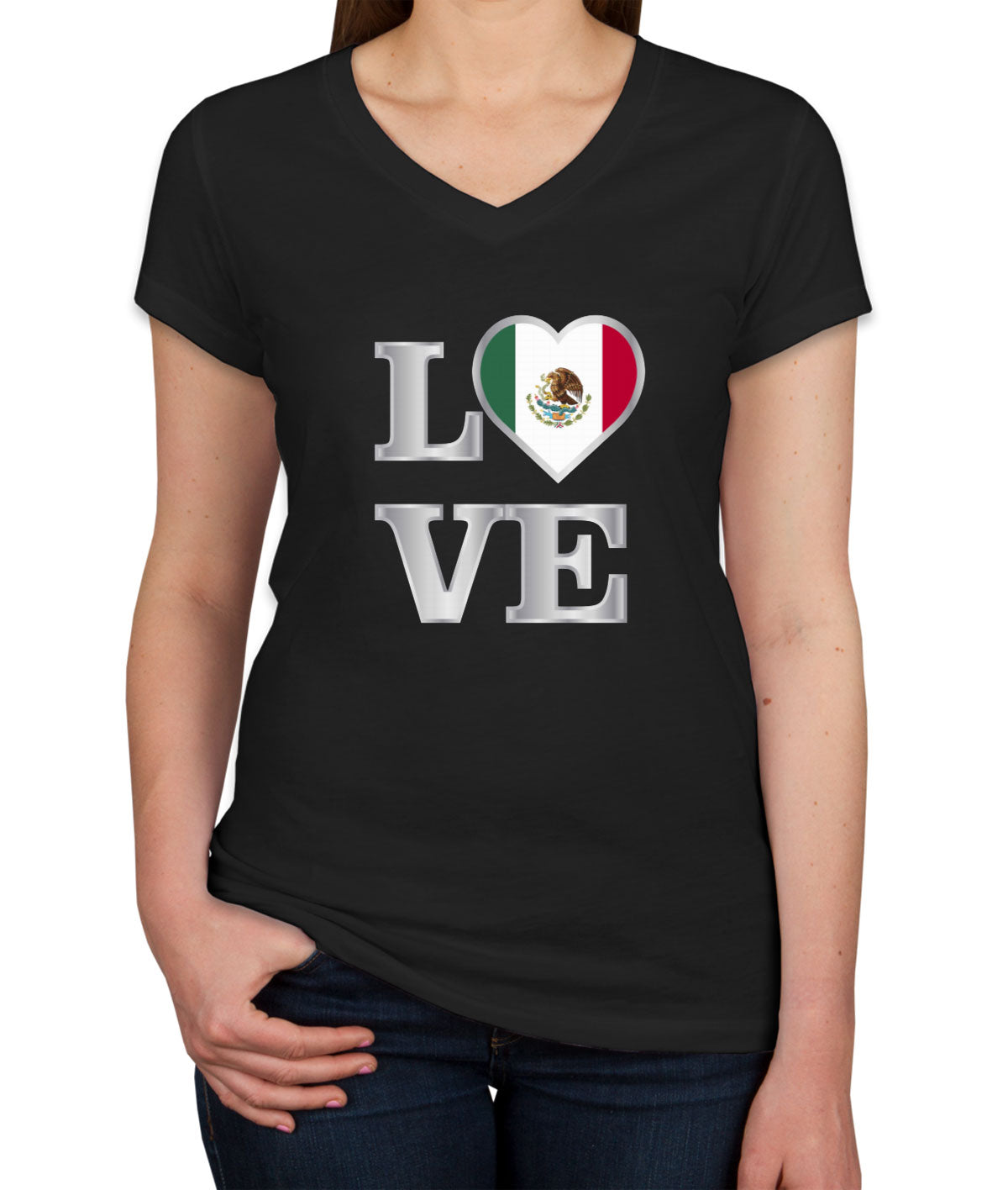 Mexico Love Women's V Neck T-shirt