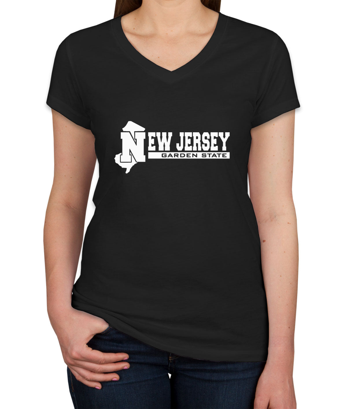 New Jersey Garden State Women's V Neck T-shirt