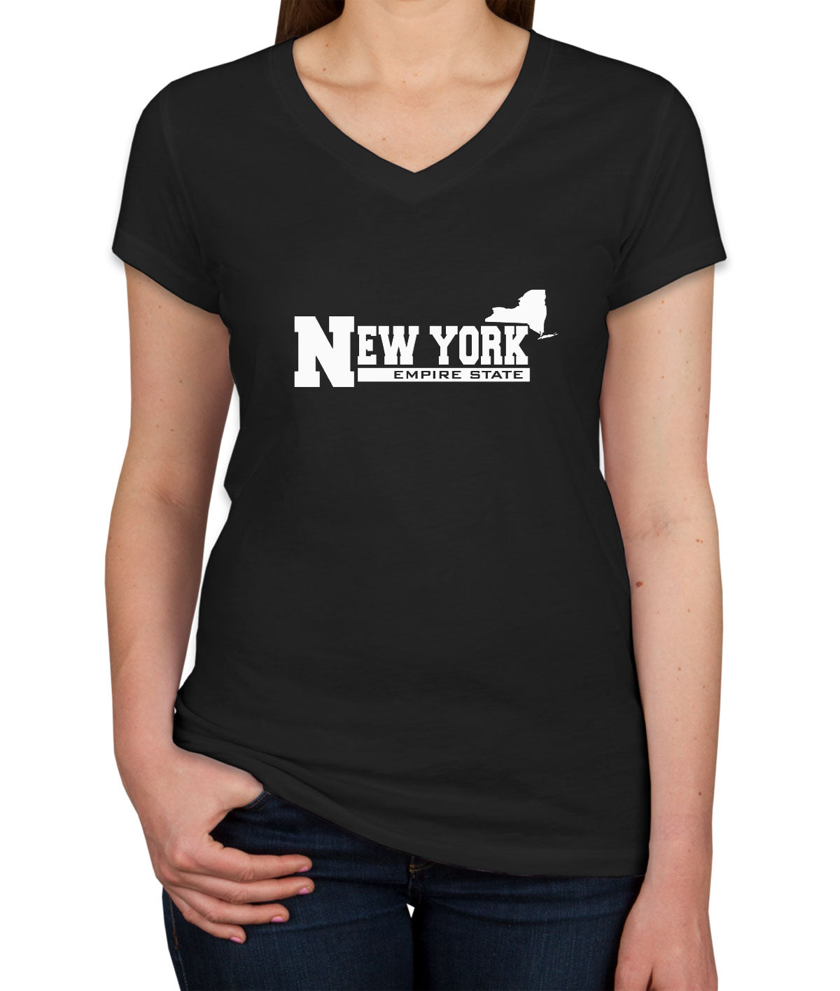New York Empire State Women's V Neck T-shirt