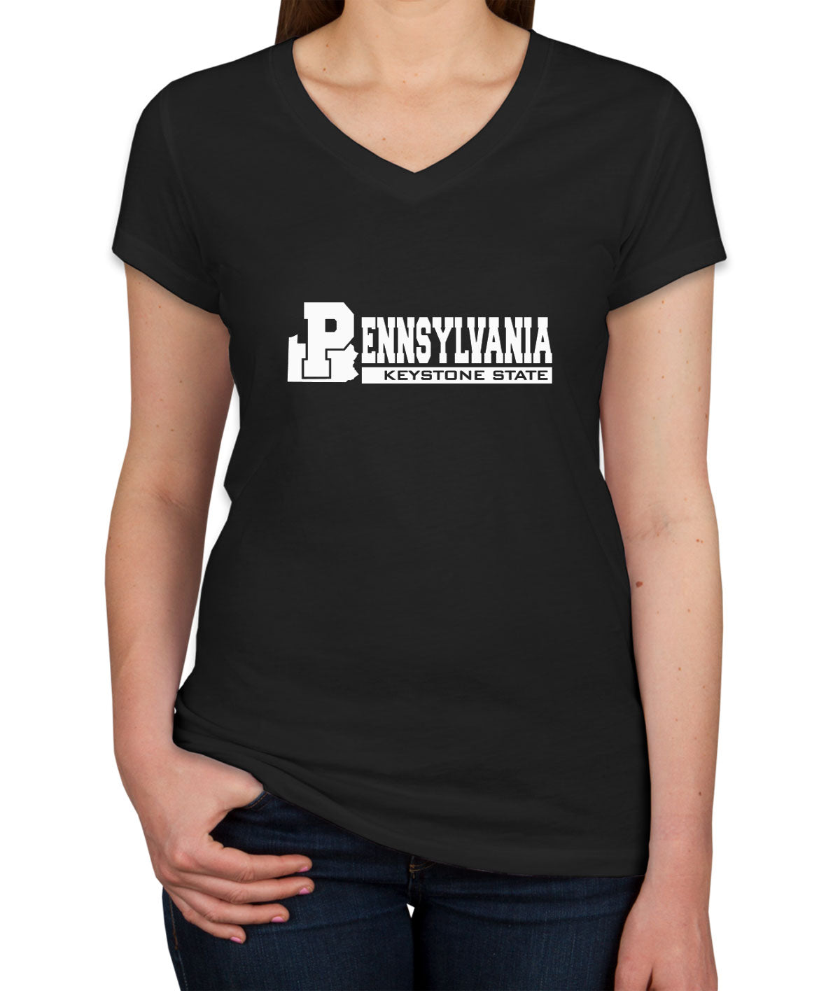 Pennsylvania Keystone State Women's V Neck T-shirt