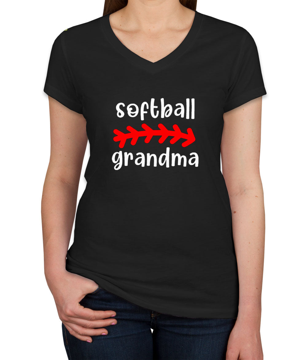 Softball Grandma Women's V Neck T-shirt