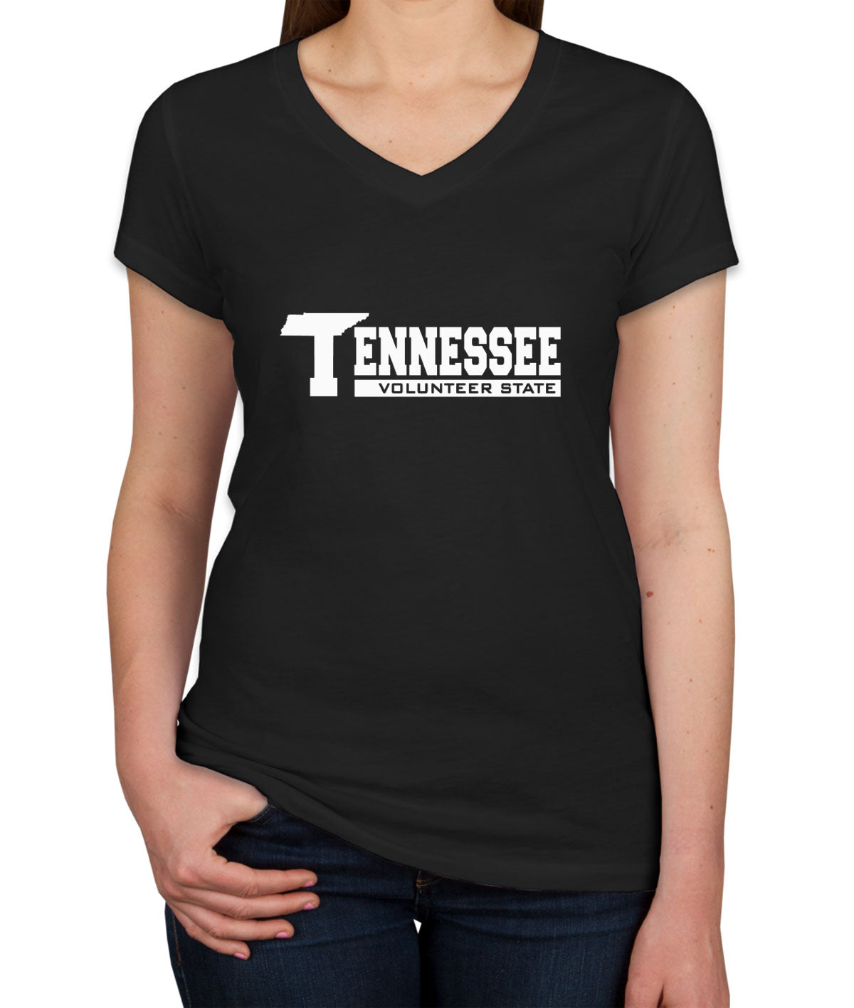 Tennessee Volunteer State Women's V Neck T-shirt