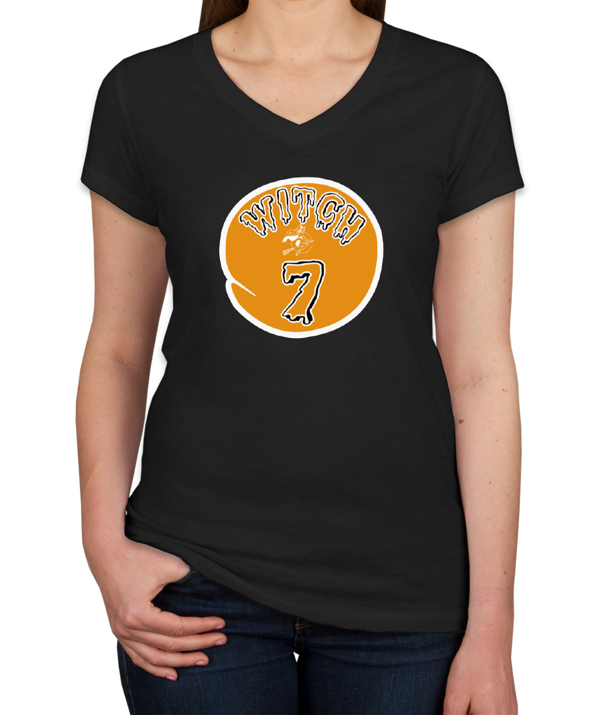 Witch 7 Women's V Neck T-shirt