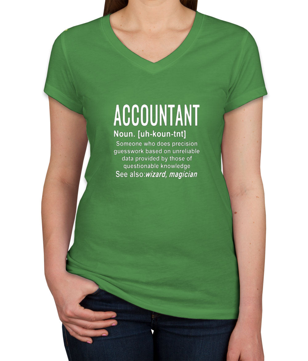 Accountant Definition Women's V Neck T-shirt