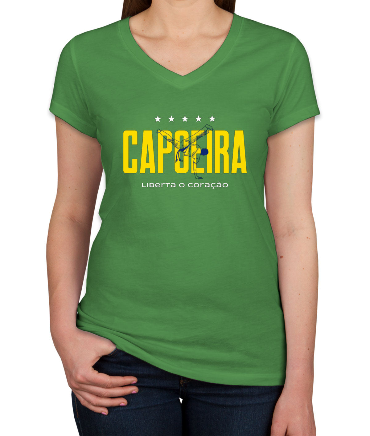 Capoeira Brazilian Martial Art Women's V Neck T-shirt