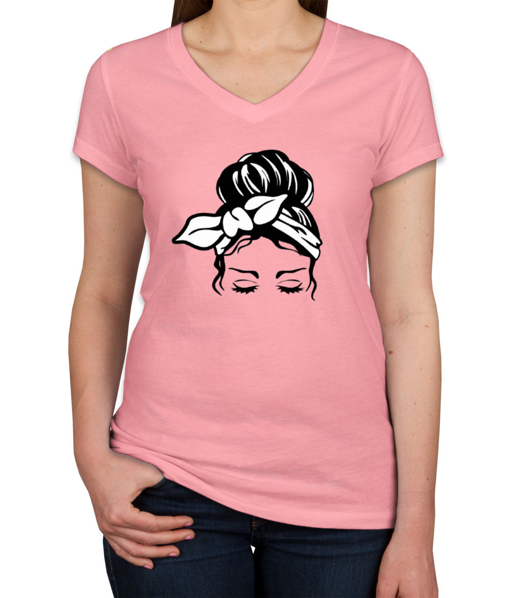 Beautiful Woman Women's V Neck T-shirt