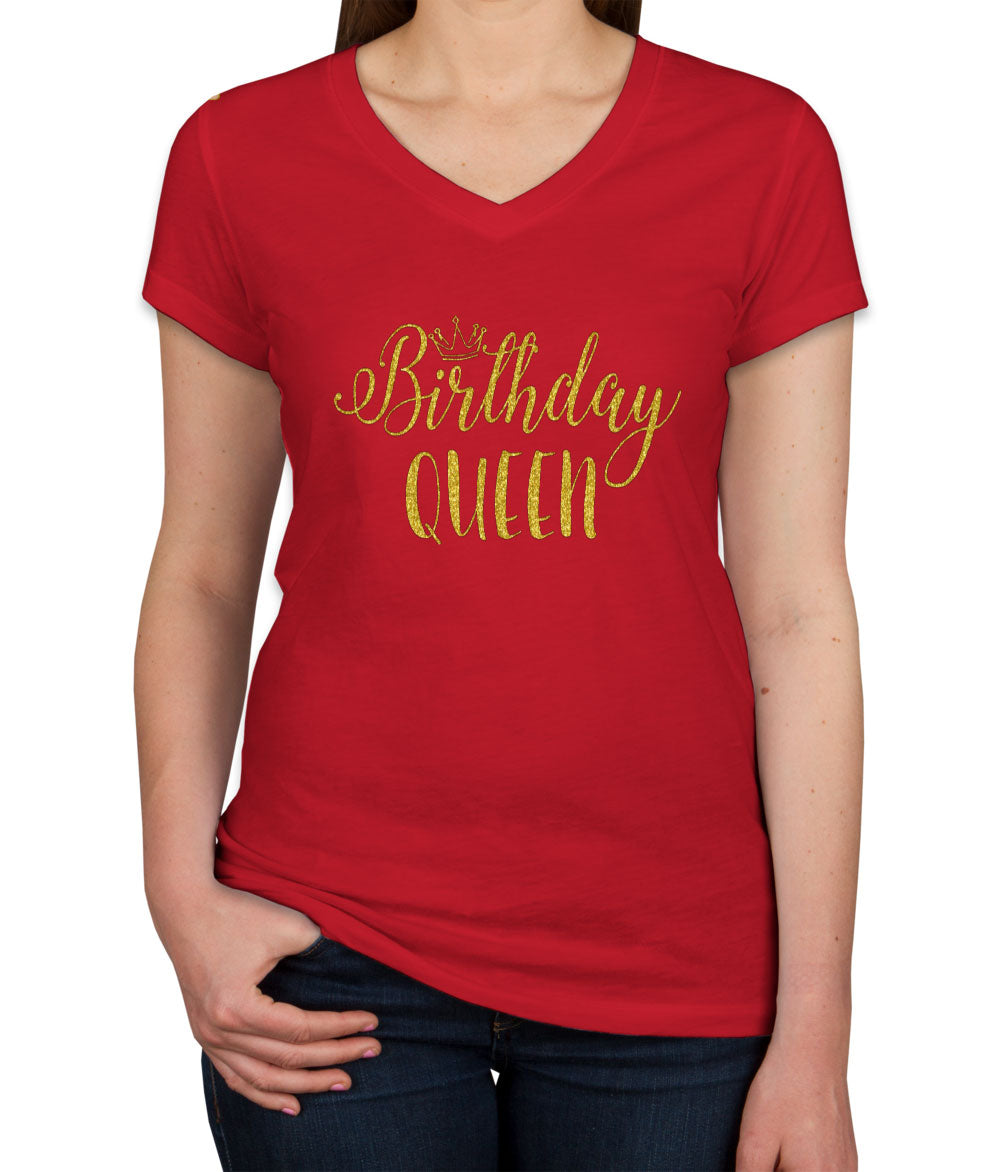 Birthday Queen Women's V Neck T-shirt