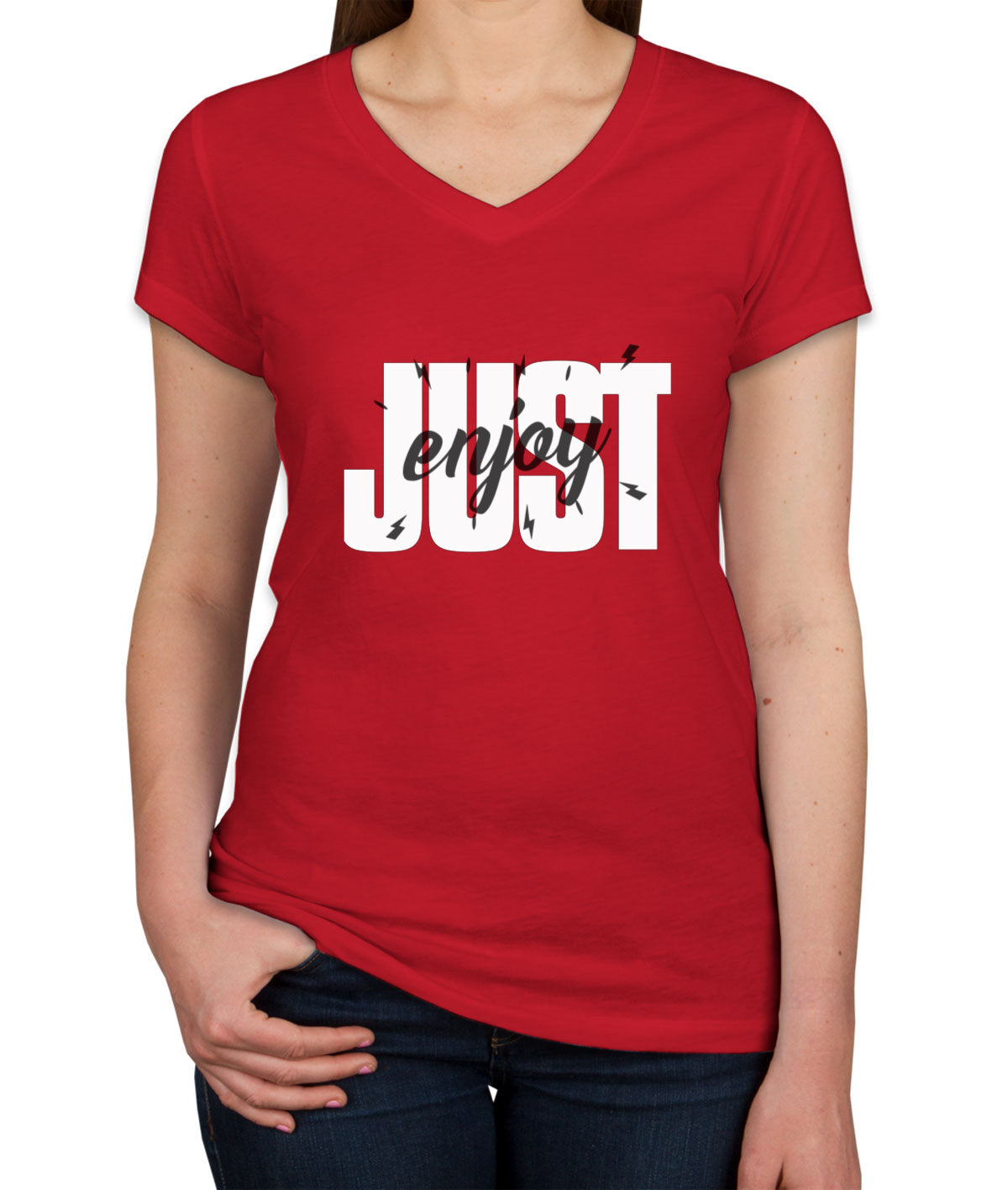 Just Enjoy Women's V Neck T-shirt