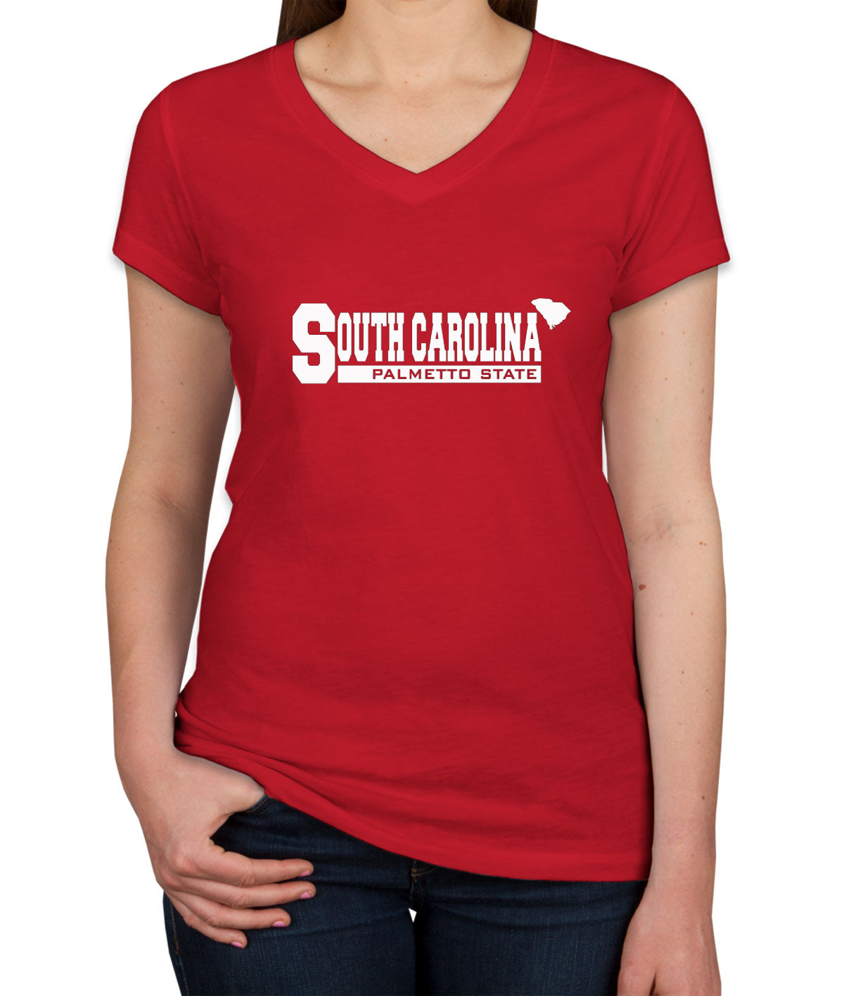 South Carolina Palmetto State Women's V Neck T-shirt