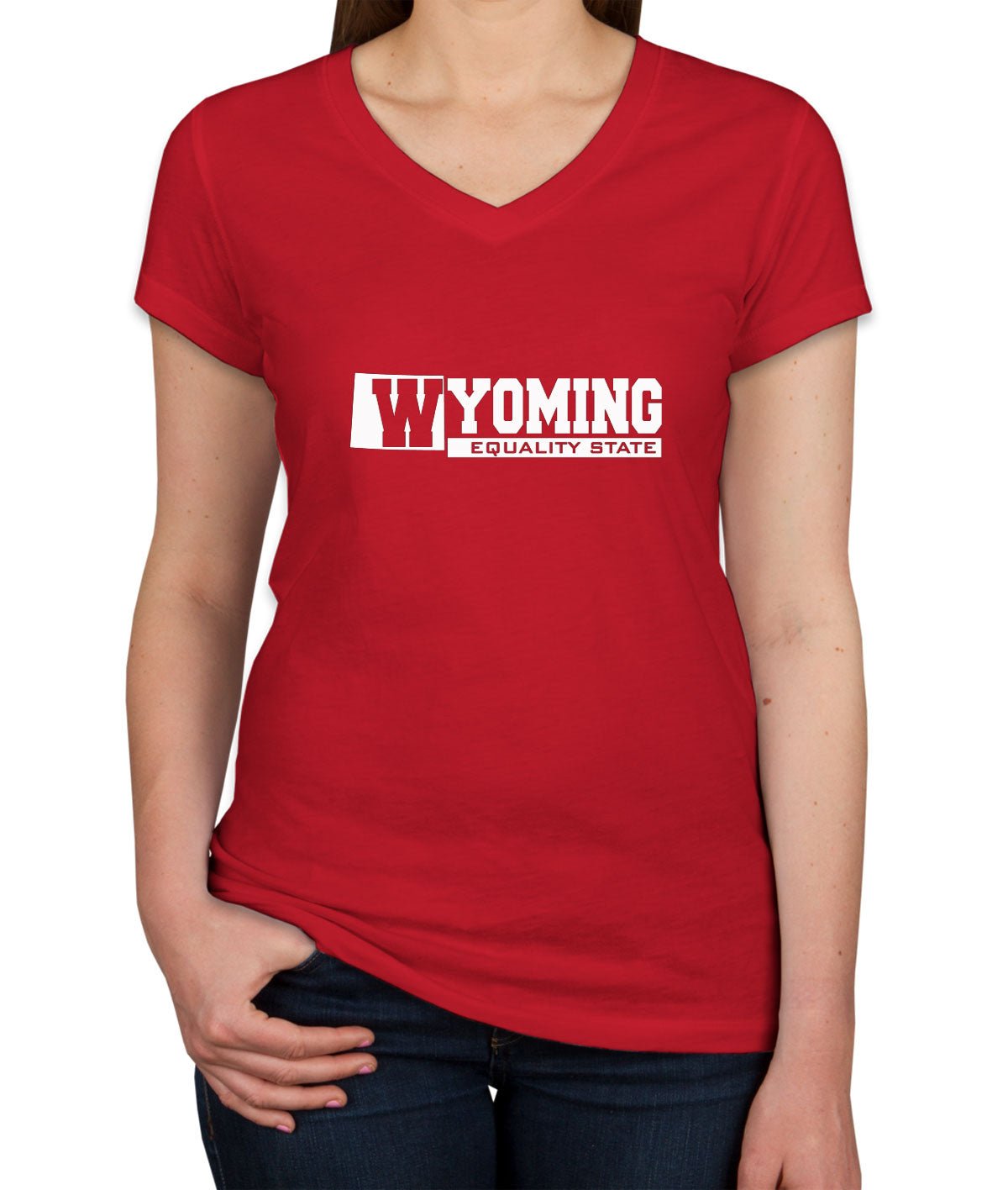 Wyoming Equality State Women's V Neck T-shirt