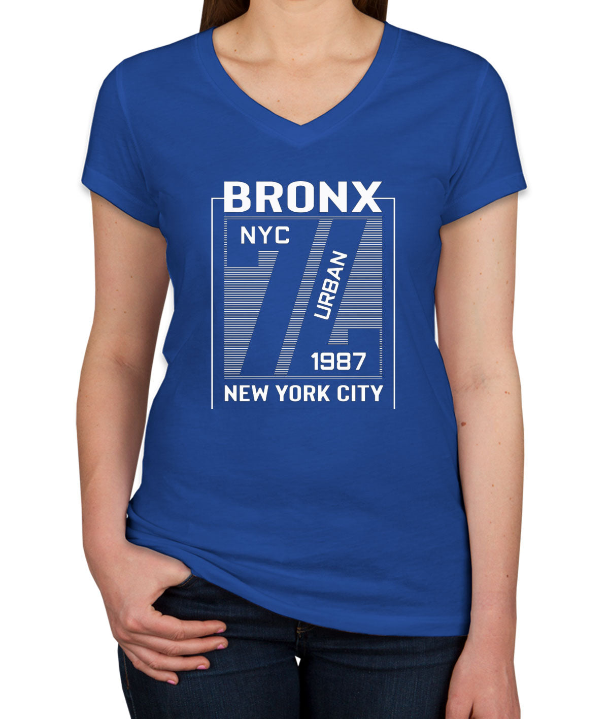 Bronx NYC Urban Women's V Neck T-shirt