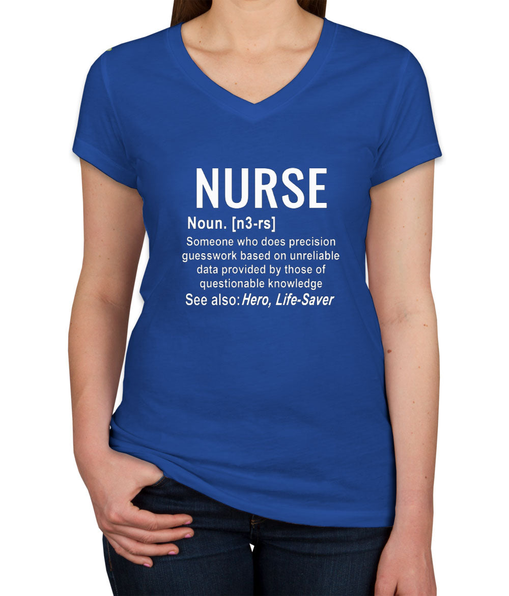 Nurse Definition Women's V Neck T-shirt