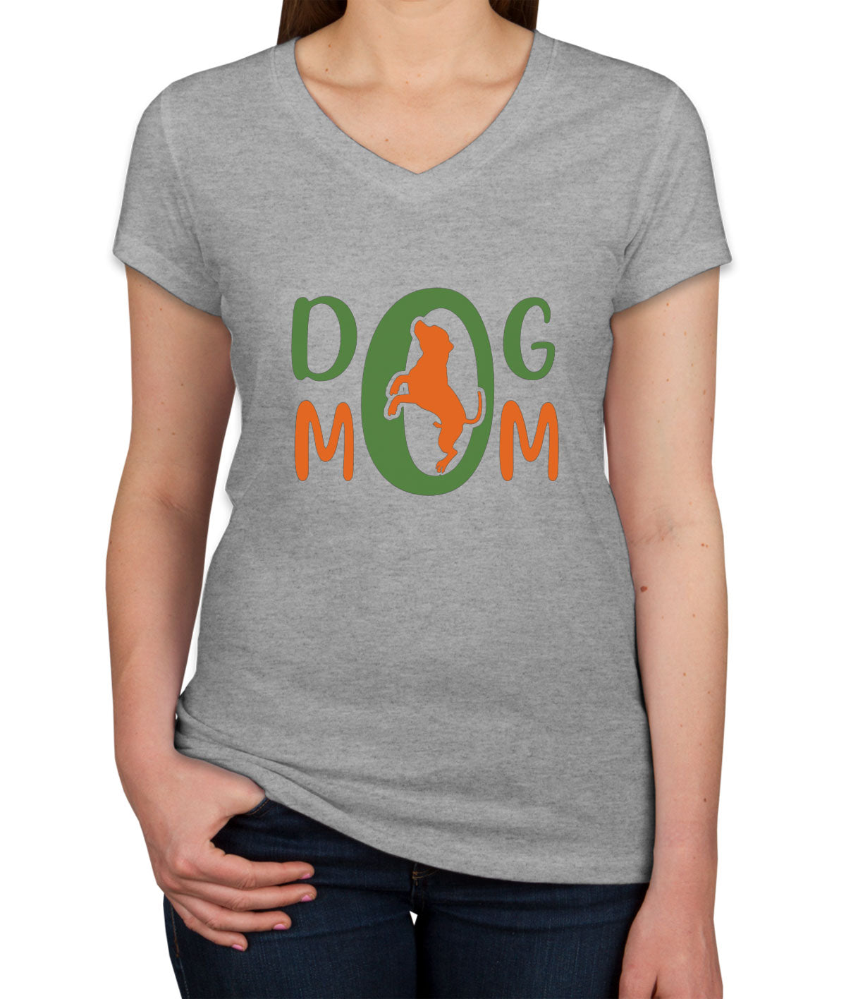 Dog Mom Dog Lover Women's V Neck T-shirt