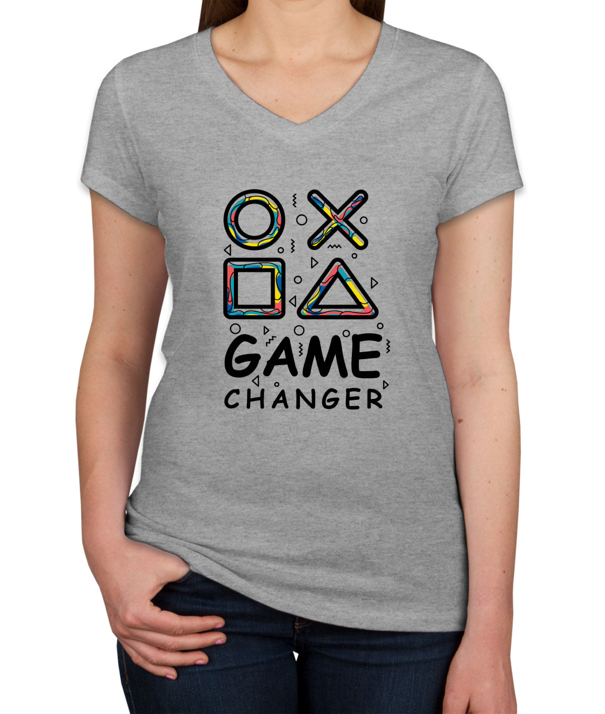 Game Changer Women's V Neck T-shirt