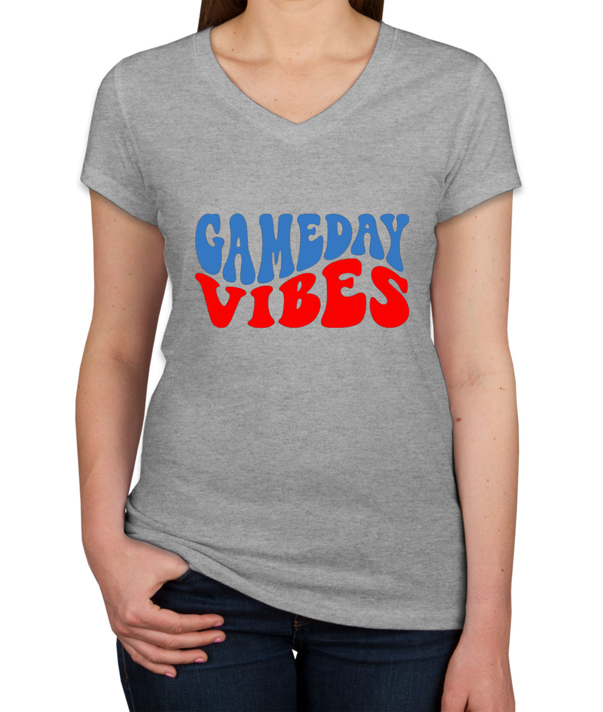 GameDay Vibes Women's V Neck T-shirt