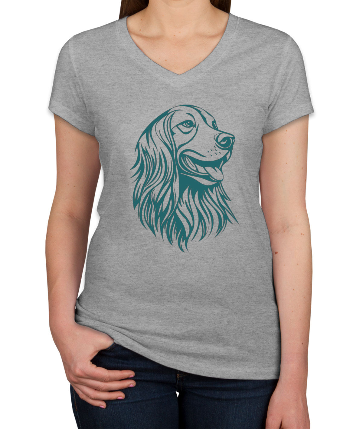 Irish Setter Dog Women's V Neck T-shirt