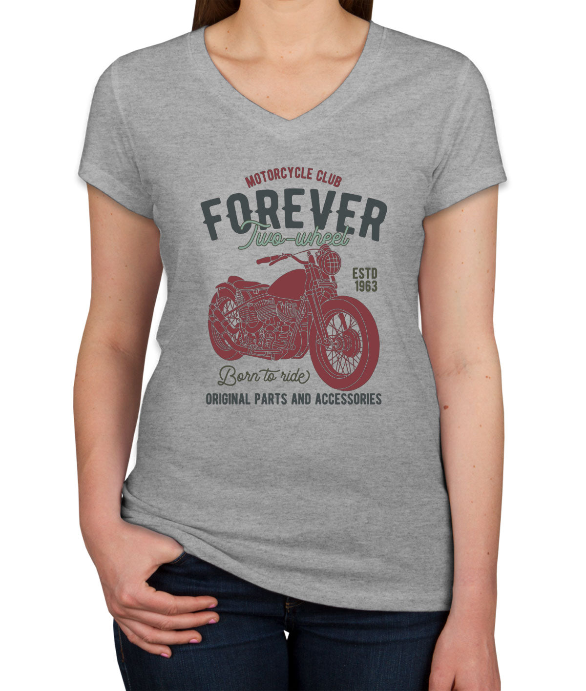 Motorcycle Club Women's V Neck T-shirt