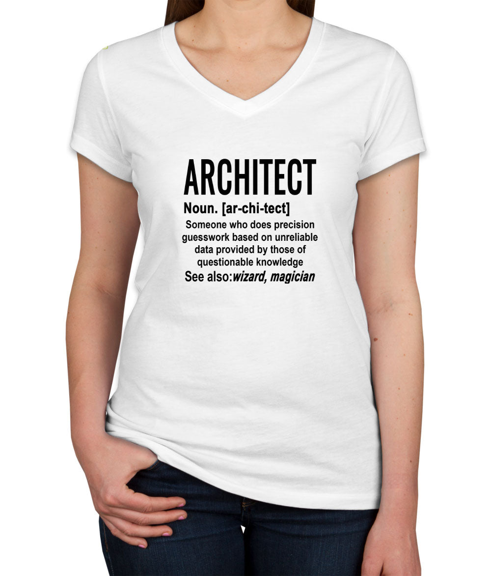 Architect Definition Women's V Neck T-shirt