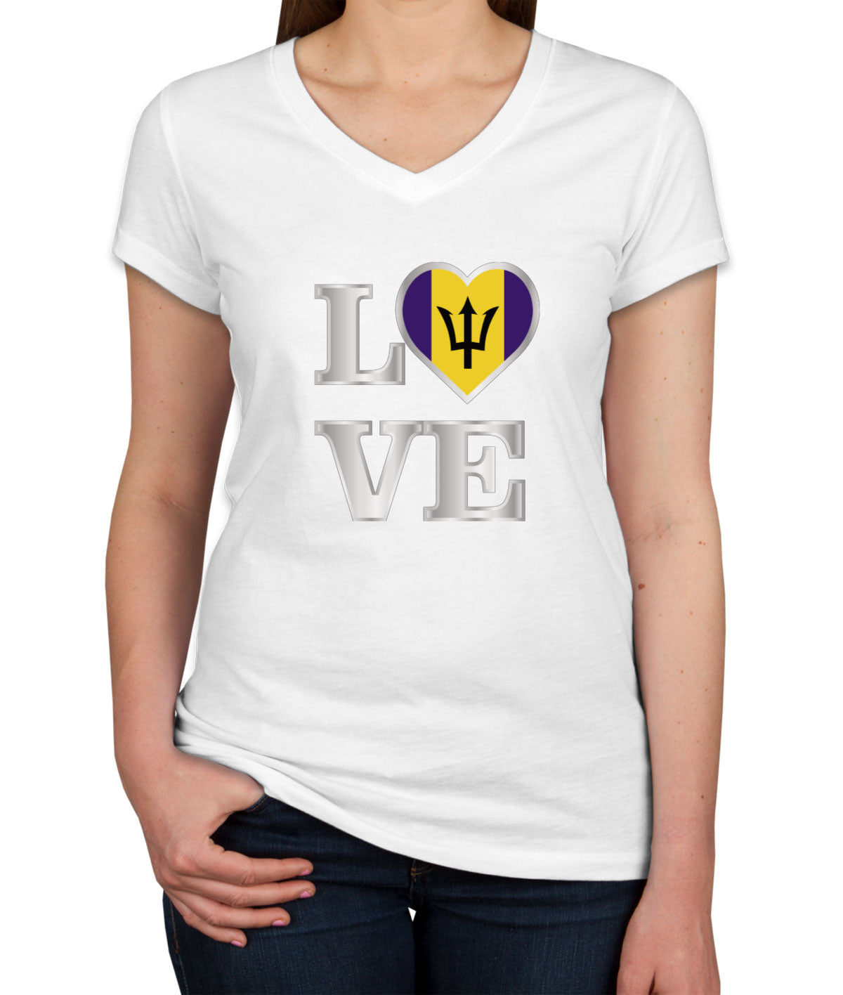 Barbados Love Women's V Neck T-shirt