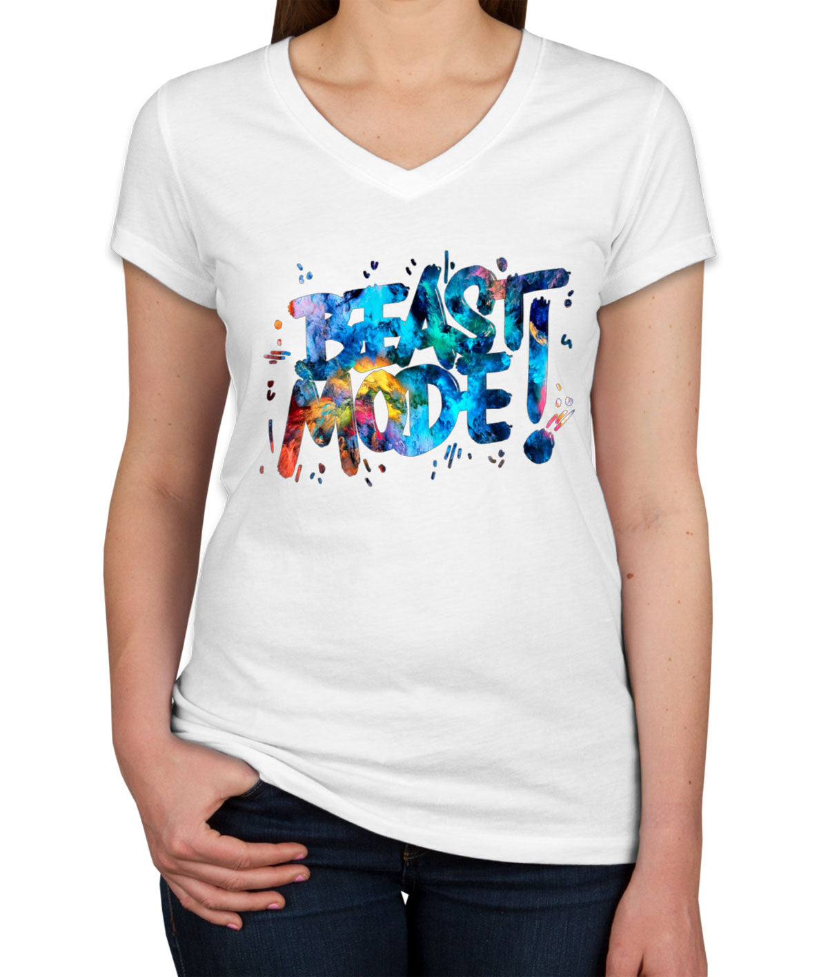 Beast Mode Women's V Neck T-shirt