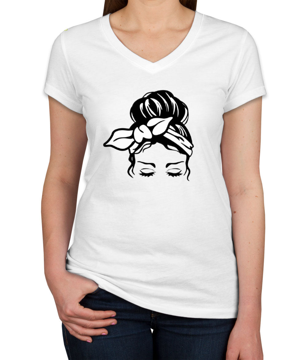 Beautiful Woman Women's V Neck T-shirt