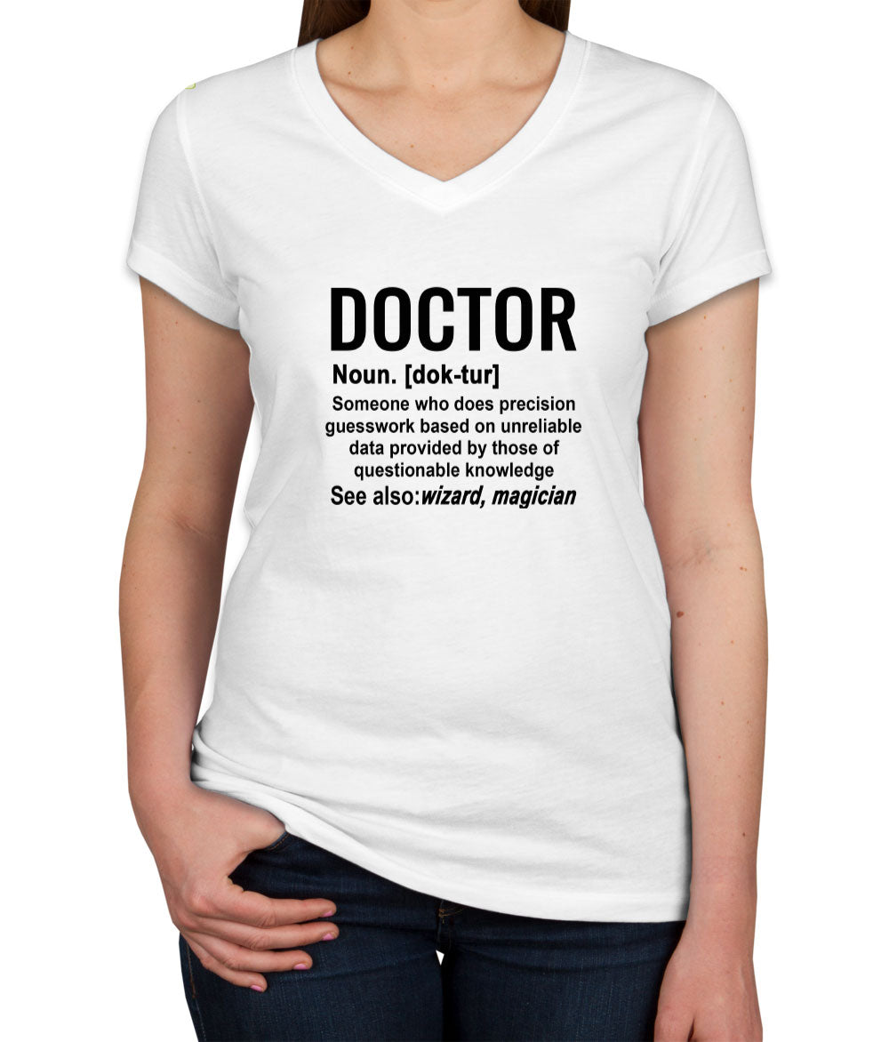 Doctor Definition Women's V Neck T-shirt