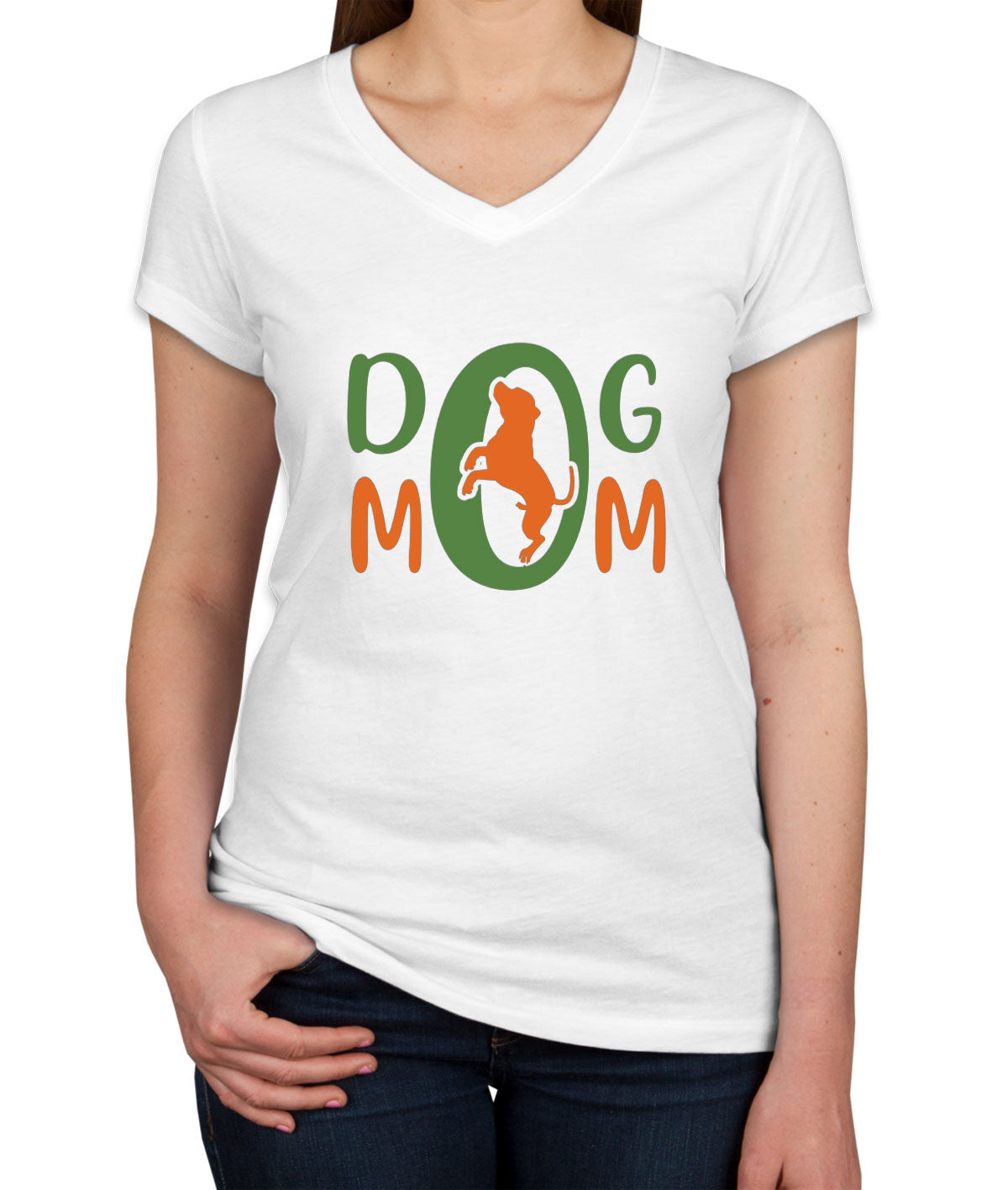 Dog Mom Dog Lover Women's V Neck T-shirt