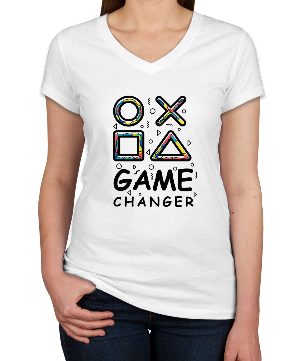 Game Changer Women's V Neck T-shirt