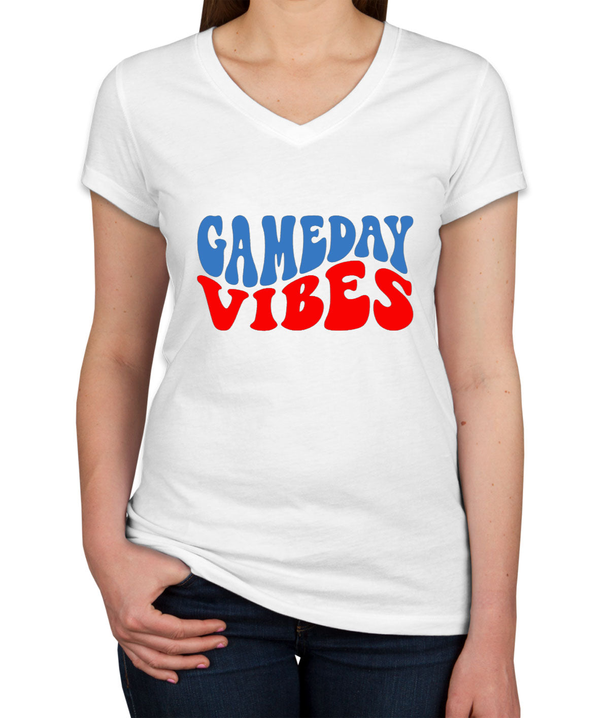 GameDay Vibes Women's V Neck T-shirt