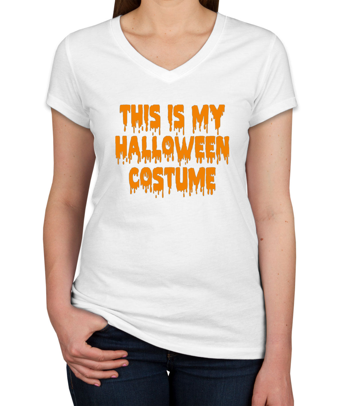 This Is My Halloween Costume Women's V Neck T-shirt